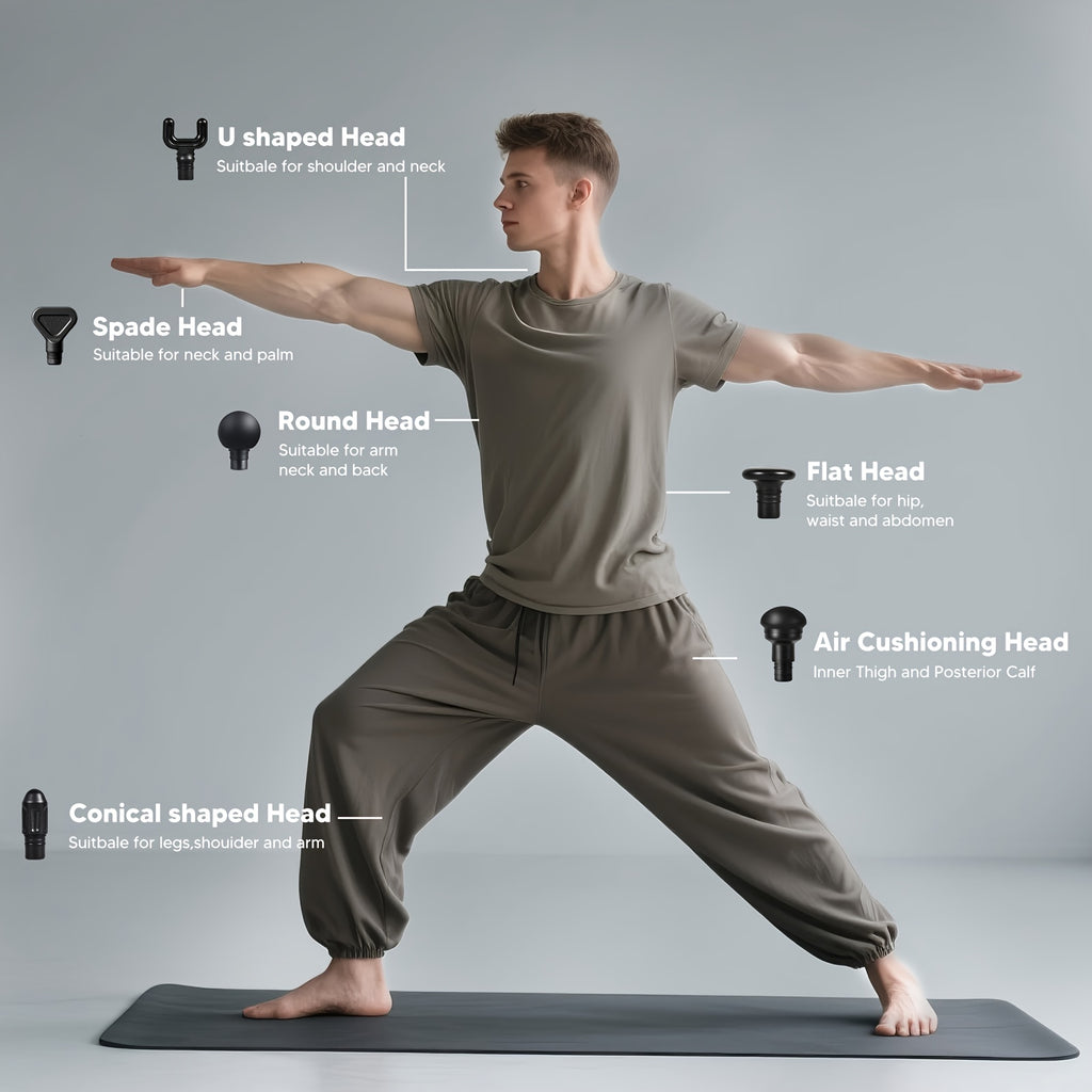 Massage Gun for Larger Athletes - a Percussion Tool for Muscle, Featuring Various Attachments, Silent Operation, Adjustable Speed Settings, Perfect for Athletes And an Excellent Gift for Holidays (Father'S Day\u002FMother'S Day\u002FChristmas)