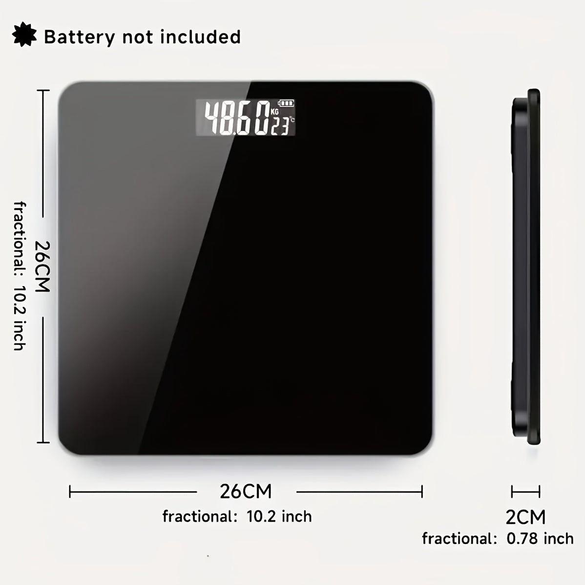 Conridel Digital Bathroom Scale with LED Display - High Accuracy Body Weight Scale up to 400 lbs\u002F180kg, Smart, for Bedside, Use, &, - Easy-Read Tracker (Durable Plastic, -Pound\u002FKg)