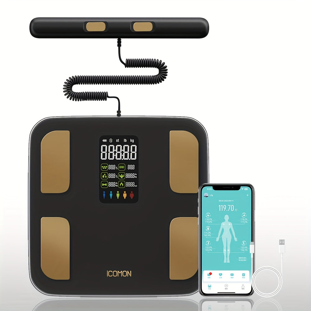 Smart Digital Scale for Home Use, Health & Fitness Body Weight Measurement with Large Color Display, 360 lbs Capacity