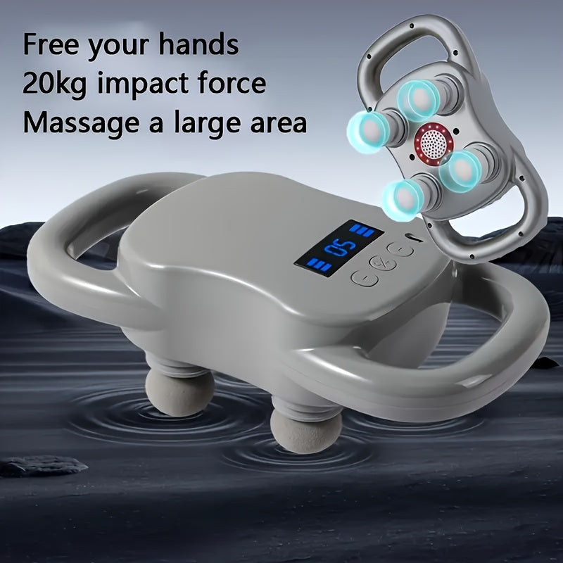 New Professional Grade Fascia Gun With Four Massage Heads, Silent Operation, Six Modes, Twenty Intensity Levels And Smart Display - A Full Body Relaxation Tool For Back, Legs, Neck And Shoulders, A Great Gift Choice For Your Family!