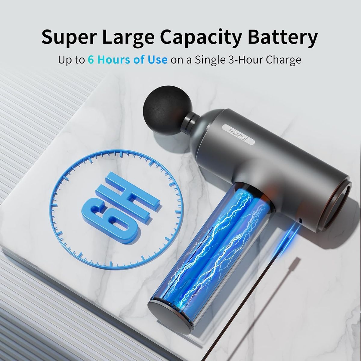 Massage Gun deep Tissue, 6 Speeds Powerful Handheld Percussion Muscle Massager Gun with Portable Travel Case for Back, Shoulder, Sore Muscles, Pain Relief for Athletes, Relax, Gifts,  Compact Design, Sturdy Material, Deep Tissue Massager, Fitness