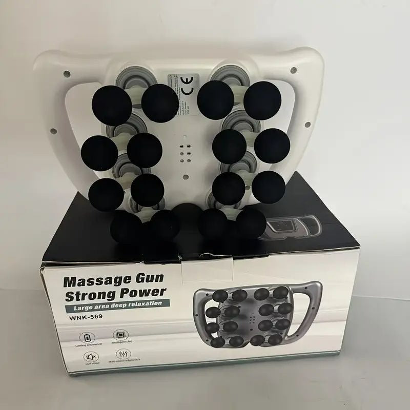 16 Head Fascia Gun Full Body Massager Instrument for Waist Back Legs Arm ation Home Multi-part Massage Gun, Back Massage, Neck And Shoulder Massager with Heat, Massage Tools for Body, Lower Back Massager, Hand Held Massager, Home, Compact Design