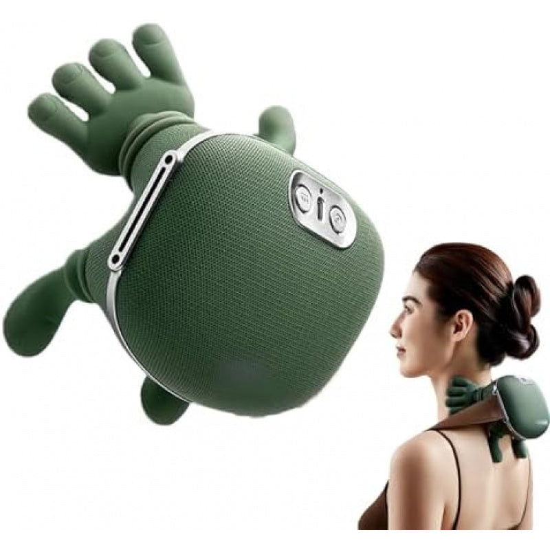 Electric Massager with - Operation & Acupressure - Full Body for Back, Neck, Lower Abdomen, Shoulders - Portable Massager Device for Men & Women,, \u002FOffice Use - Soft Fabric Cover (No