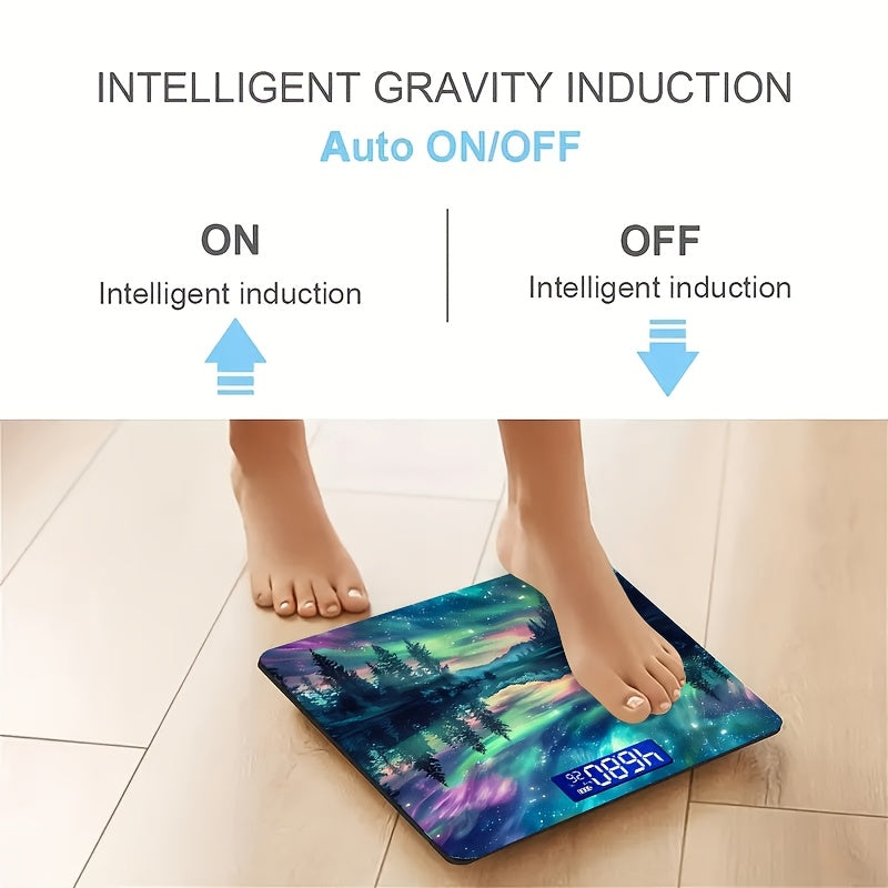 Smart Home Scale, Large Screen Digital Bathroom Scale with High Precision Induction Steel Sheet Can Weigh Up to 396 Pounds Innovative Design Can Be Used As a Home Decoration