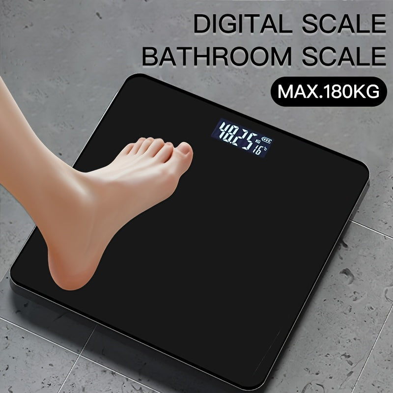 Conridel Digital Bathroom Scale with LED Display - High Accuracy Body Weight Scale up to 400 lbs\u002F180kg, Smart, for Bedside, Use, &, - Easy-Read Tracker (Durable Plastic, -Pound\u002FKg)