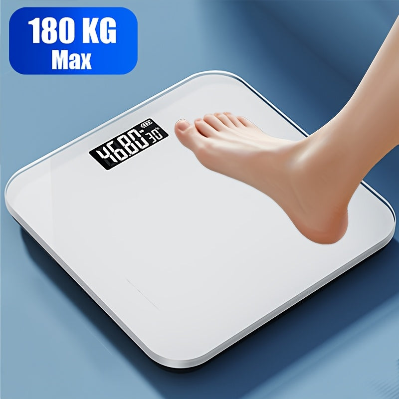 Conridel Digital Bathroom Scale with LED Display - High Accuracy Body Weight Scale up to 400 lbs\u002F180kg, Smart, for Bedside, Use, &, - Easy-Read Tracker (Durable Plastic, -Pound\u002FKg)