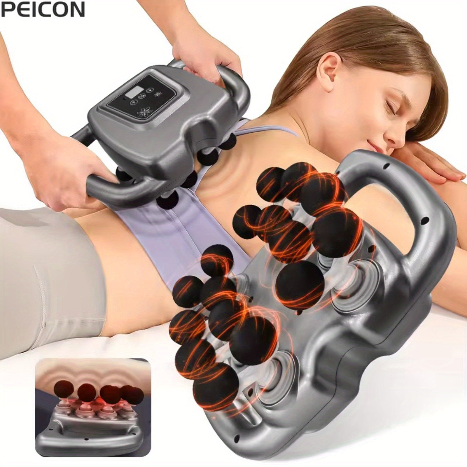 Deep Tissue Massage Gun Professional Deep Tissue Fascia Massage Gun | 16-Drive, 9 Modes X 99 Gears, High Frequency Massager for Neck, Shoulder, Waist, Legs, Back, Buttocks - Hands Free