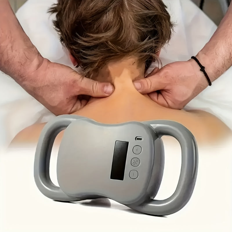 This Handheld Deep Tissue Massager Features a Four-Head Massage Gun with an Ergonomic Design, USB Power Supply, And ABS Material. It Has Adjustable Speeds And Is Suitable for Relaxing Various Body Parts Including The Feet, Legs, Waist, Back, And Neck.
