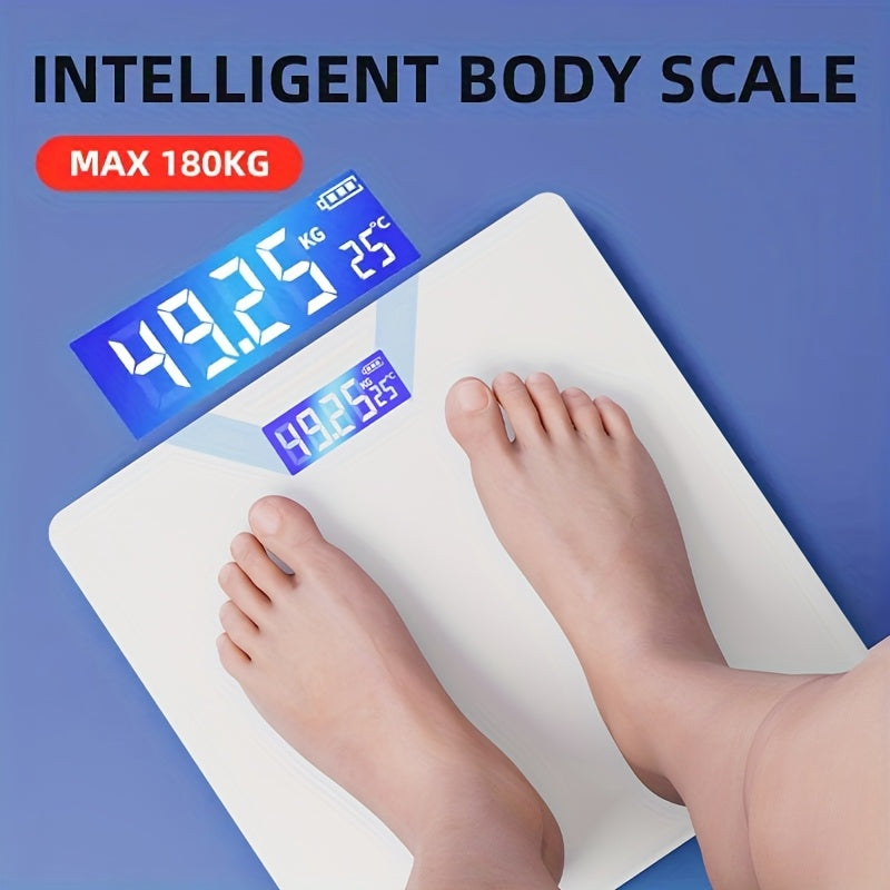 Precision USB Charging Electronic Body Weight Scale with LCD Digital Display, Ultra-Thin Lithium Polymer Rechargeable Battery (120mAh), Low Voltage (≤36V), Power Display Function - For Home & Gym Use - Ideal Gift for Health-Conscious Individuals