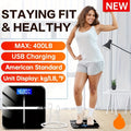 Upgraded Design, Enlarged Surface, 400 LB High-strength & High-precision Electronic Weight Scale, Smart Digital Bathroom Scale, Unlimited User, Automatic Recognition, HD LCD Display & Temperature Display, LB\u002FKG Multi-function Body Weighing Machine