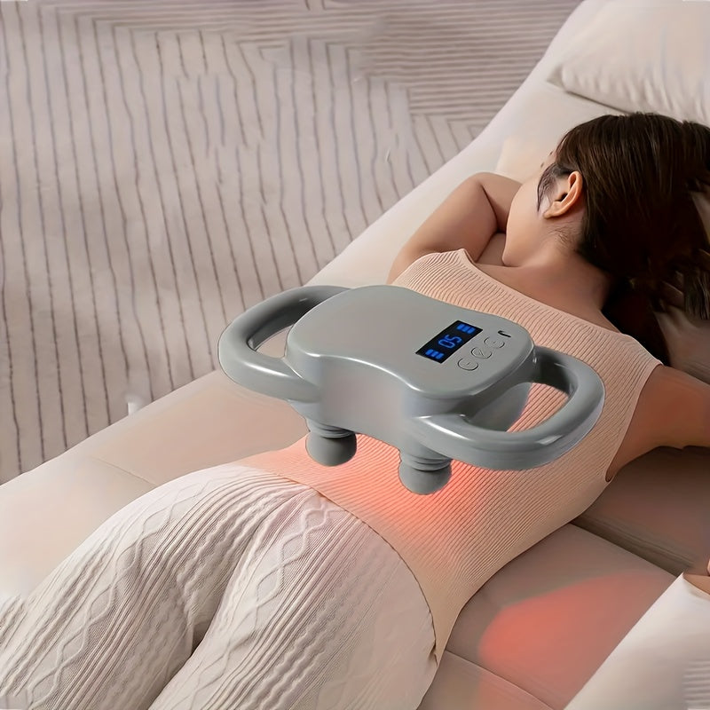 New Professional Grade Fascia Gun With Four Massage Heads, Silent Operation, Six Modes, Twenty Intensity Levels And Smart Display - A Full Body Relaxation Tool For Back, Legs, Neck And Shoulders, A Great Gift Choice For Your Family!