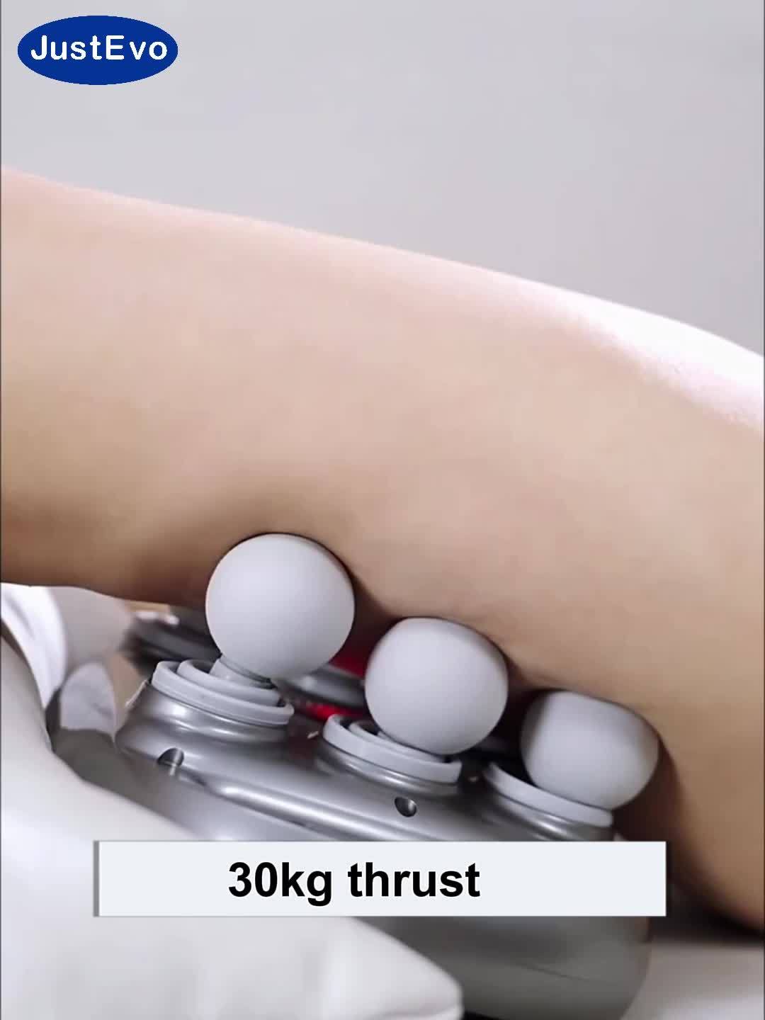 JustEvo Professional 6-Head Fascia Massage Gun, Multiple Modes, Various Intensity Levels, High-frequency Vibration, Muscle Relaxation, Full-body Massage, Suitable for Home, Office, And Gym Use.