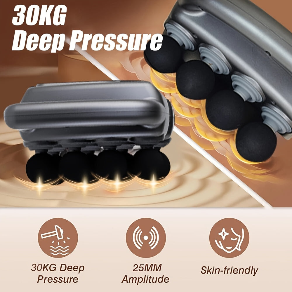 Deep Tissue Massage Gun Professional Deep Tissue Fascia Massage Gun | 16-Drive, 9 Modes X 99 Gears, High Frequency Massager for Neck, Shoulder, Waist, Legs, Back, Buttocks - Hands Free