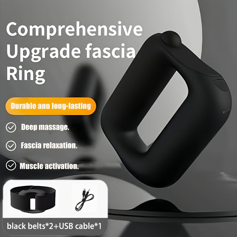 Fascia Ring Massager 5 Applications, 5 Modes, 5 Frequencies - Fully Upgraded Multifunctional Fascia Ring Massager | Portable And Convenient - Includes Adjustable Back Support Strap - Suitable for Waist, Legs And Full-body Use - The Perfect Gift!