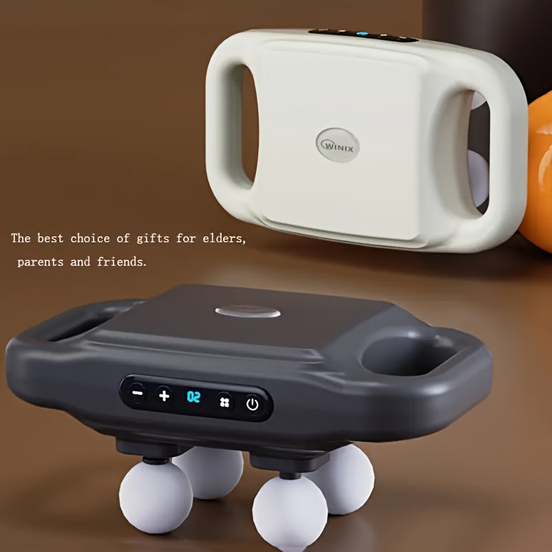 4-Head Massage Gun, Deep Attack Fascia Gun Handheld Impact Massager for Body, Feet, Legs, Waist, Back And Neck Massage Relaxation, High Torque Power Supply, Father'S Day Gift for Dad