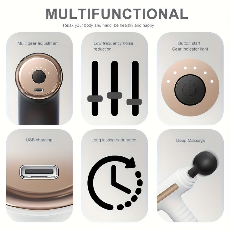 Deep Tissue Massager Handheld Tapping Massager for Deep Tissue Muscles | Ultra Compact & Elegant Design, High Torque Power, Father's Day & Mother's Day Gift - 1pc