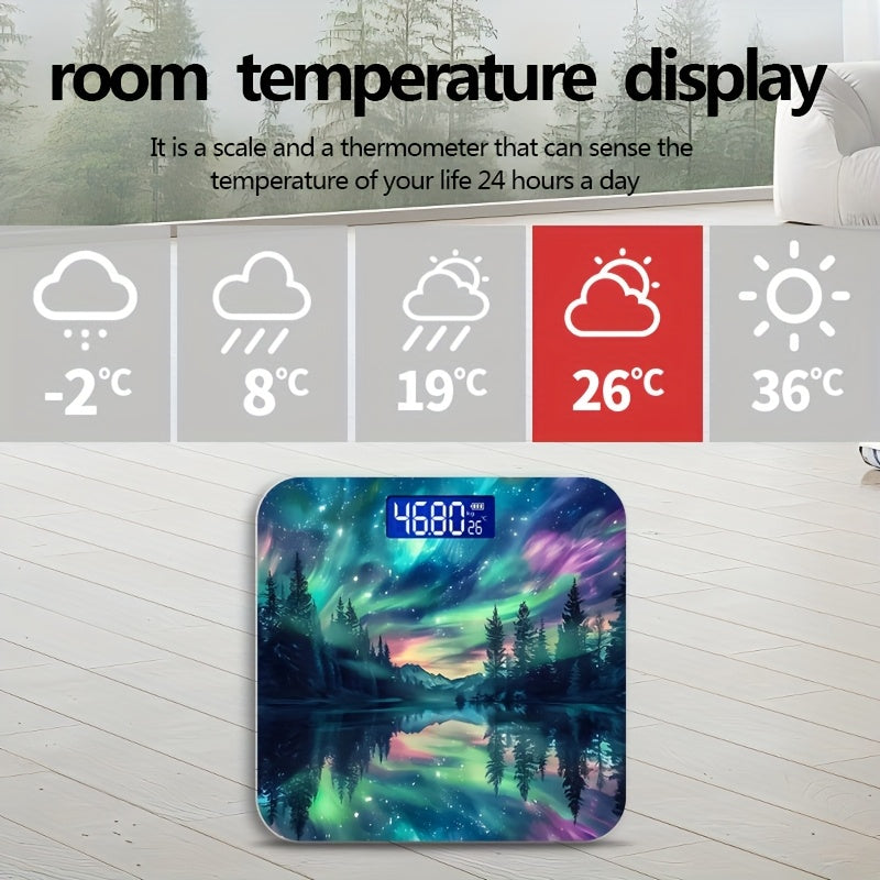 Smart Home Scale, Large Screen Digital Bathroom Scale with High Precision Induction Steel Sheet Can Weigh Up to 396 Pounds Innovative Design Can Be Used As a Home Decoration