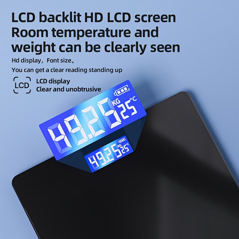 Smart Body Scale Smart Wireless Digital Body Scale | Accurate Home Weight Measurement, LCD Display, and Smart Touch Screen for Easy Use, Body Weight Scale, Modern Digital Scale, Touchscreen Enabled, USB Rechargeable Battery