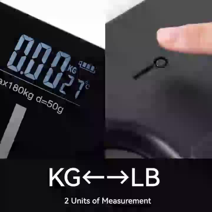 High Precision Scale Ultra High 400 LB Weight Scale, High Precision Smart Digital Bathroom Scale | LB\u002FKG Convertible, Multi-function Temperature Display, HD LCD Display, Ultra Wide Platform And Large Capacity For Home, Dorm, Gym Or Office Use