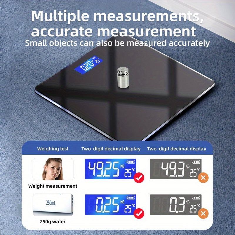 Smart Body Scale Smart Wireless Digital Body Scale | Accurate Home Weight Measurement, LCD Display, and Smart Touch Screen for Easy Use, Body Weight Scale, Modern Digital Scale, Touchscreen Enabled, USB Rechargeable Battery