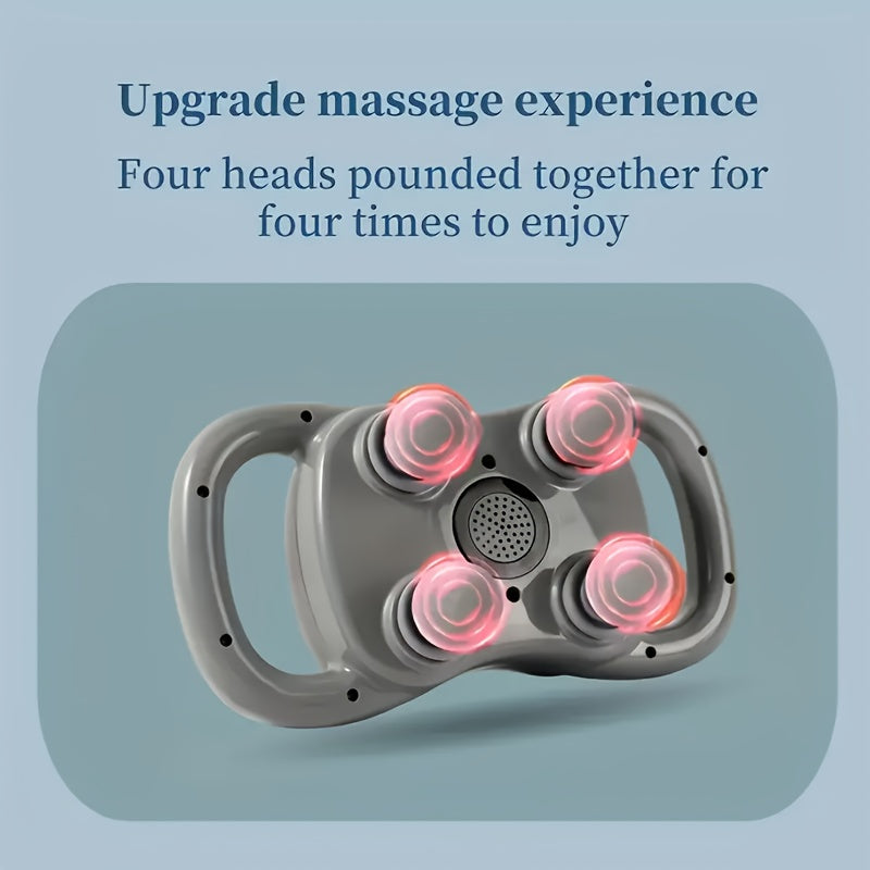 New Professional Grade Fascia Gun With Four Massage Heads, Silent Operation, Six Modes, Twenty Intensity Levels And Smart Display - A Full Body Relaxation Tool For Back, Legs, Neck And Shoulders, A Great Gift Choice For Your Family!