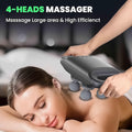 4-Head Massage Gun, Deep Attack Fascia Gun Handheld Impact Massager for Body, Feet, Legs, Waist, Back And Neck Massage Relaxation, High Torque Power Supply, Father'S Day Gift for Dad