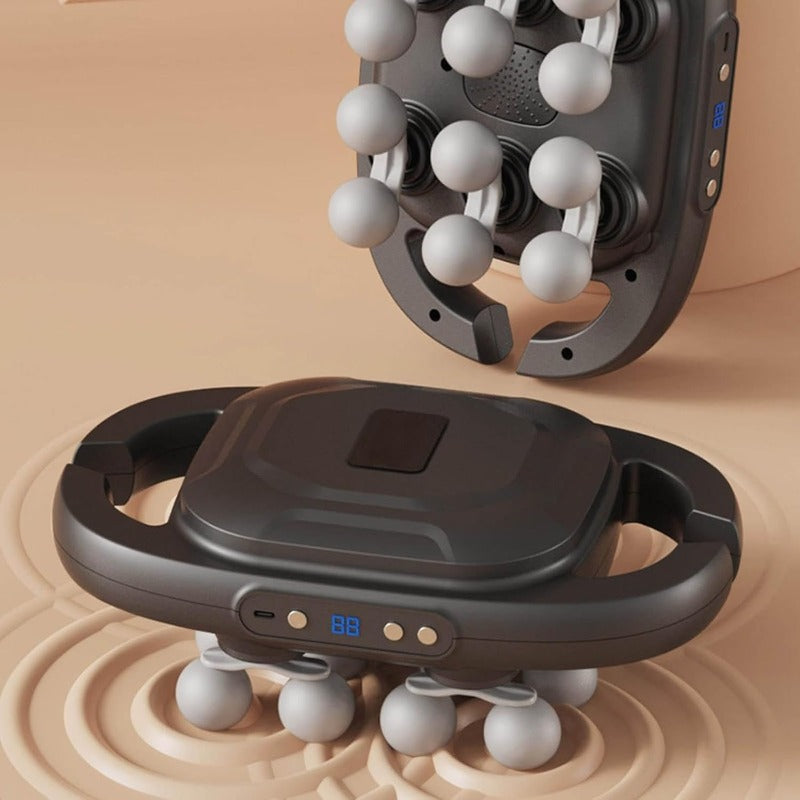 Evasea 8-Head Deep Tissue Massage Gun - Electric Muscle Massager with 16 Kneading Nodes, 9-Speed & 9-Mode Settings, Quiet Portable Device for Back, Legs, Arms, Hands-Free Operation, Type-C Fast Charge (Black) - Ideal Gift