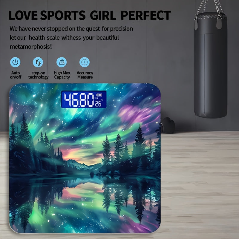 Smart Home Scale, Large Screen Digital Bathroom Scale with High Precision Induction Steel Sheet Can Weigh Up to 396 Pounds Innovative Design Can Be Used As a Home Decoration