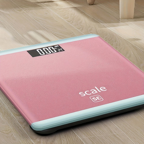 1pc HOTU High-Precision Digital Bathroom Scale with LED Display, Body Weight Scale with kg\u002Flbs\u002FTare\u002FUnit Conversion, Low-Profile Pink & Design, - for Home, Bedside, Bathroom - \u002F Smart Scale