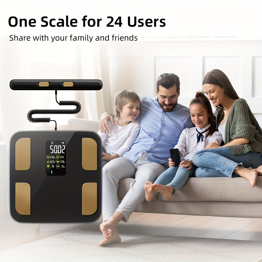 Smart Digital Scale for Home Use, Health & Fitness Body Weight Measurement with Large Color Display, 360 lbs Capacity
