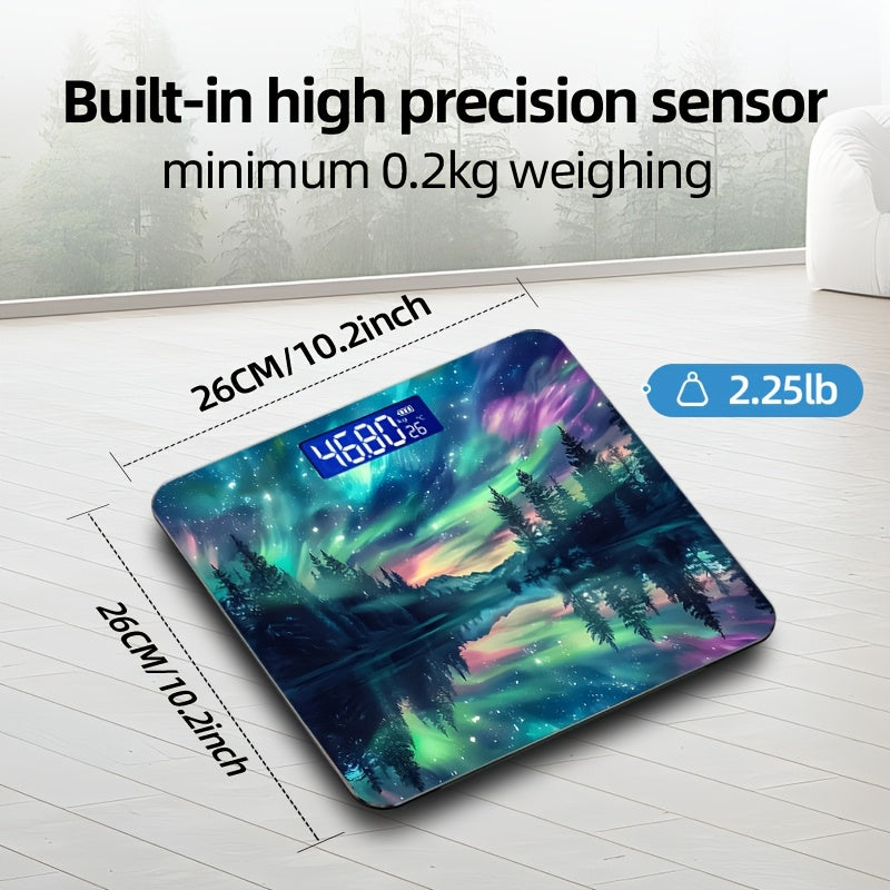 Smart Home Scale, Large Screen Digital Bathroom Scale with High Precision Induction Steel Sheet Can Weigh Up to 396 Pounds Innovative Design Can Be Used As a Home Decoration