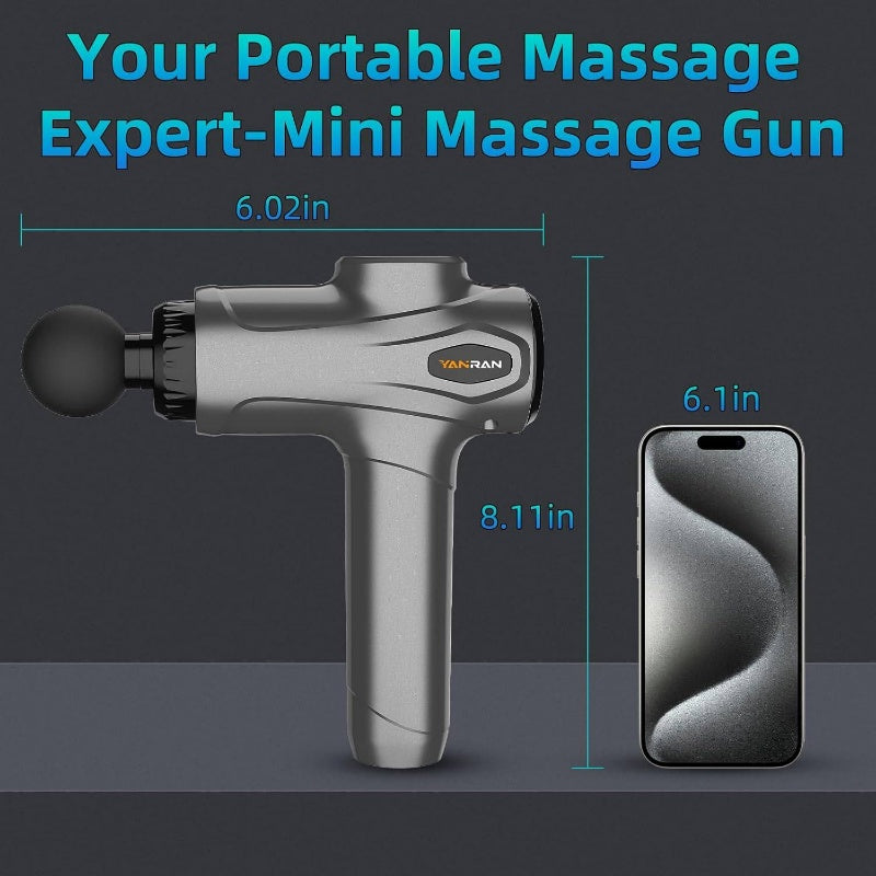 Deep Tissue Massage Gun - -like Portable Percussion Massager with 7 Speed Levels & 6 Interchangeable Heads, - ( Not Included) for, Athletes, Back, Neck, Leg, Arm - Men & Women