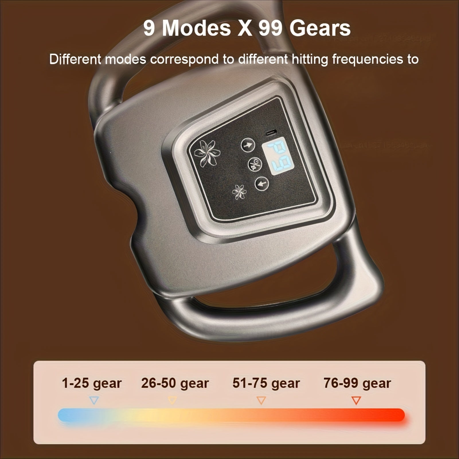 Deep Tissue Massage Gun Professional Deep Tissue Fascia Massage Gun | 16-Drive, 9 Modes X 99 Gears, High Frequency Massager for Neck, Shoulder, Waist, Legs, Back, Buttocks - Hands Free