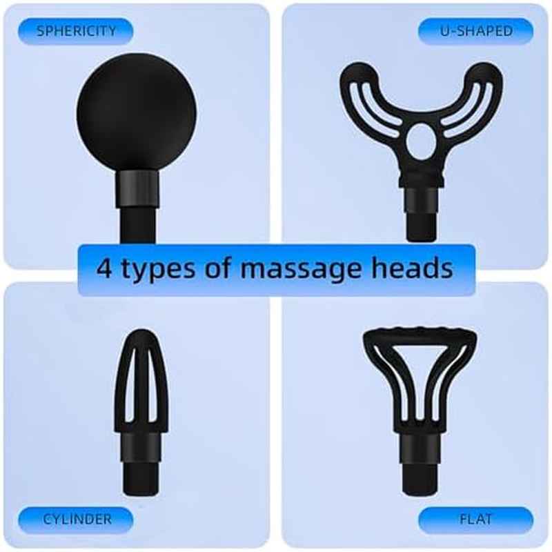 Fascia Gun - Neck Muscle Massager, Smart Frequency Conversion Heads, Compact for Deep Tissue, Portable for Gym Users (White)