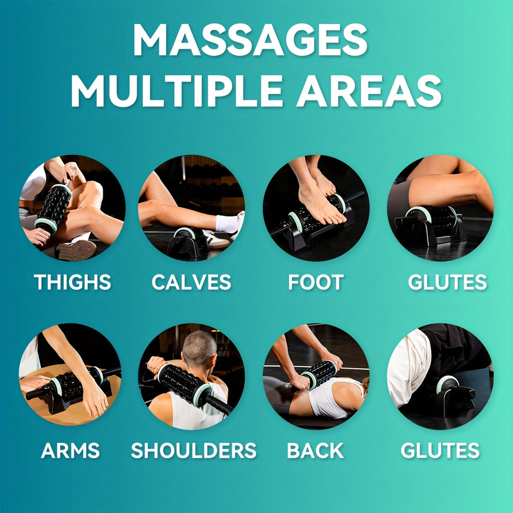 5-Speed RPM Percussive Massager - Hands-Free Deep Tissue Roller for Legs, Back, And Calves, Rechargeable Muscle Massager, Portable Gift for Sports Enthusiasts