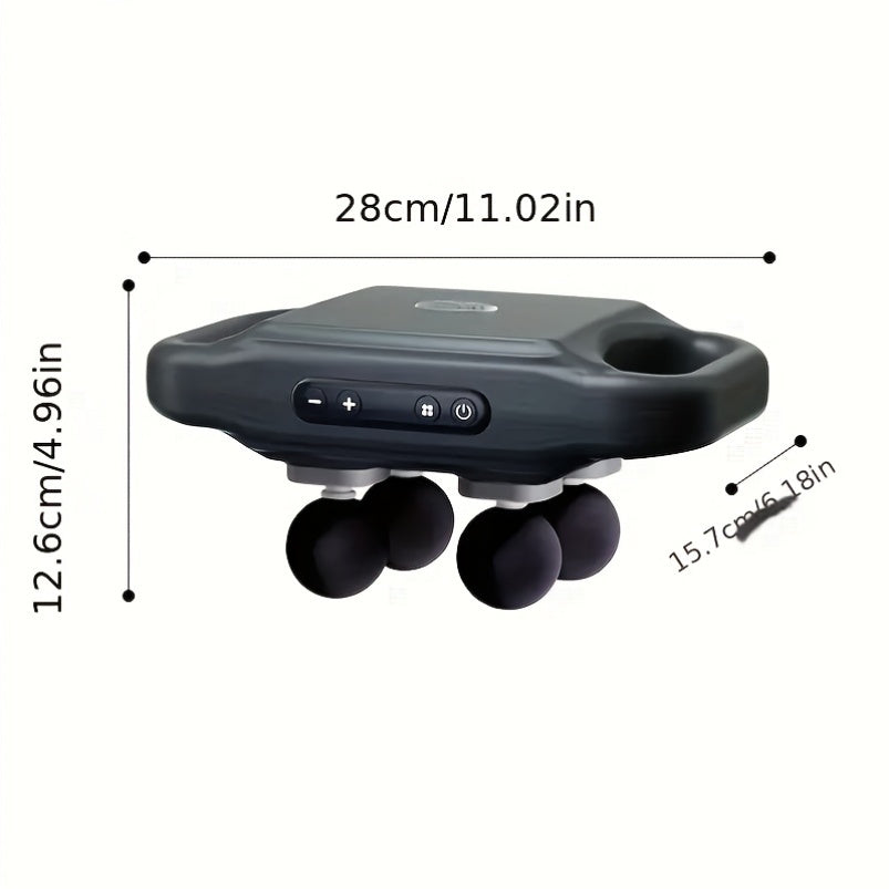 4-Head Massage Gun, Deep Attack Fascia Gun Handheld Impact Massager for Body, Feet, Legs, Waist, Back And Neck Massage Relaxation, High Torque Power Supply, Father'S Day Gift for Dad