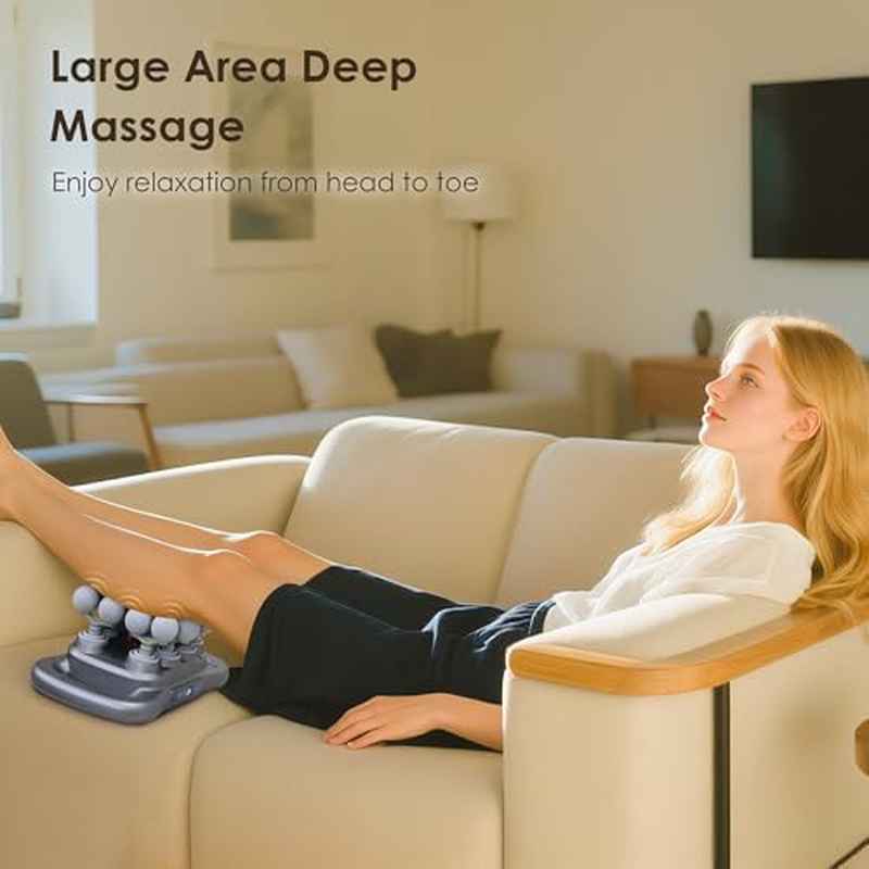 16 Head Massage Gun Set for Deep Tissue, 9 Styles Levels Electric Percussion Massager, Dark Grey