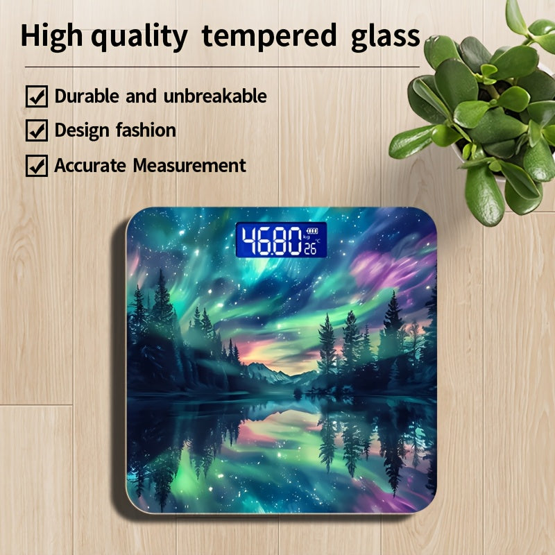 Smart Home Scale, Large Screen Digital Bathroom Scale with High Precision Induction Steel Sheet Can Weigh Up to 396 Pounds Innovative Design Can Be Used As a Home Decoration