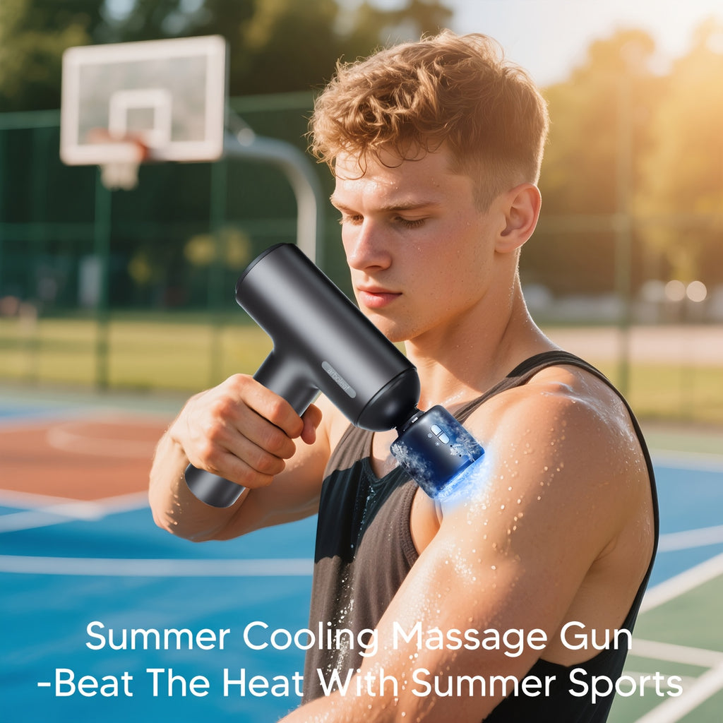 Arboleaf Hot & Cool Muscle Massage Gun, Large Percussion Massager With Heating & Cooling Heads, 5 Speed Levels For Deep Tissue Massager With 7 Attachments For Back Neck Shoulder Leg Relaxation, Touchscreen Power Switch Gift For Birthday & Christmas