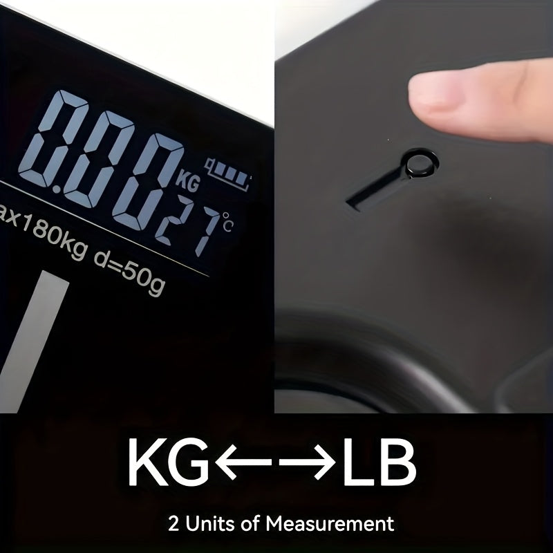 High Precision Scale Ultra High 400 LB Weight Scale, High Precision Smart Digital Bathroom Scale | LB\u002FKG Convertible, Multi-function Temperature Display, HD LCD Display, Ultra Wide Platform And Large Capacity For Home, Dorm, Gym Or Office Use