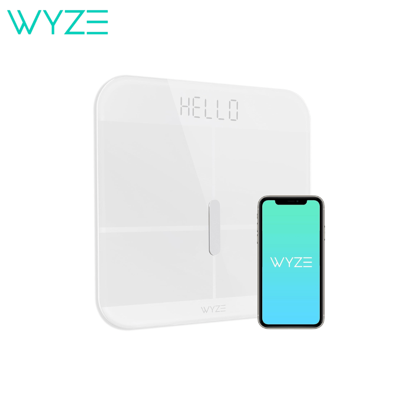 WYZE Smart Scale X for Body Weight, Digital Bathroom Scale for Body Fat, FSA HSA Eligible, Water and Muscle, Heart Rate Monitor, Body Composition Analyzer for People, Baby, Pet, 400 lb