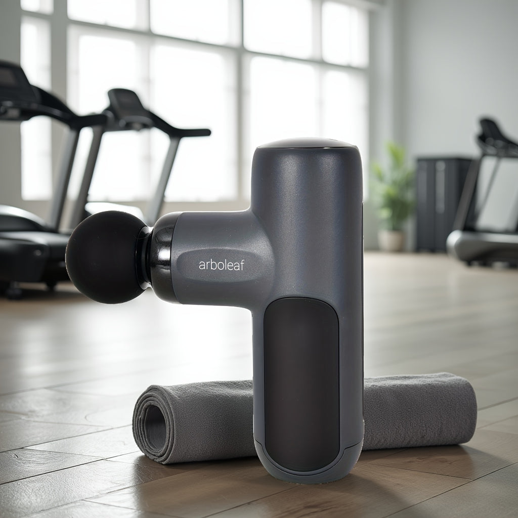 Arboleaf Mini Massage Gun: Deep Tissue Percussion Muscle Massager with 5 Speed Levels & Multi-Function Heads, Portable & Quiet – Perfect Holiday Gift for Shoulder, Neck, Waist, and Back