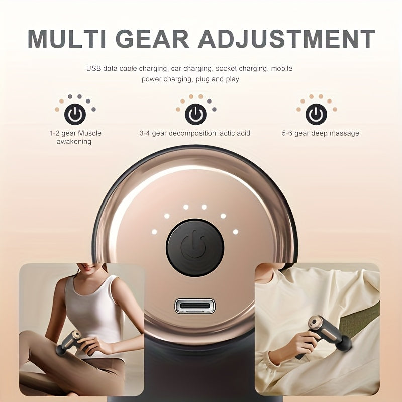 Deep Tissue Massager Handheld Tapping Massager for Deep Tissue Muscles | Ultra Compact & Elegant Design, High Torque Power, Father's Day & Mother's Day Gift - 1pc