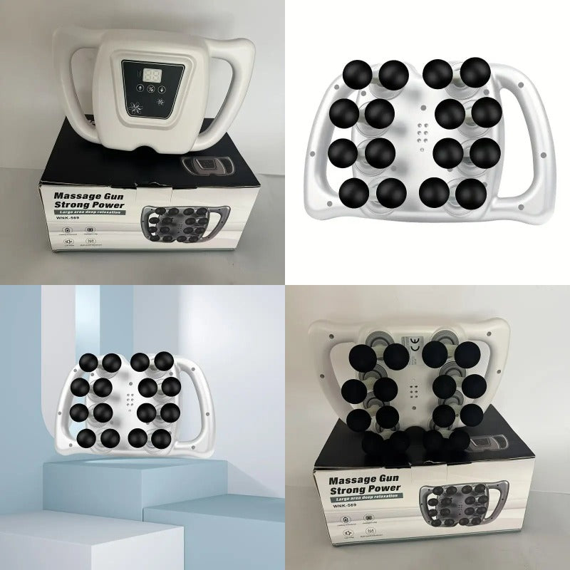 16 Head Fascia Gun Full Body Massager Instrument for Waist Back Legs Arm ation Home Multi-part Massage Gun, Back Massage, Neck And Shoulder Massager with Heat, Massage Tools for Body, Lower Back Massager, Hand Held Massager, Home, Compact Design