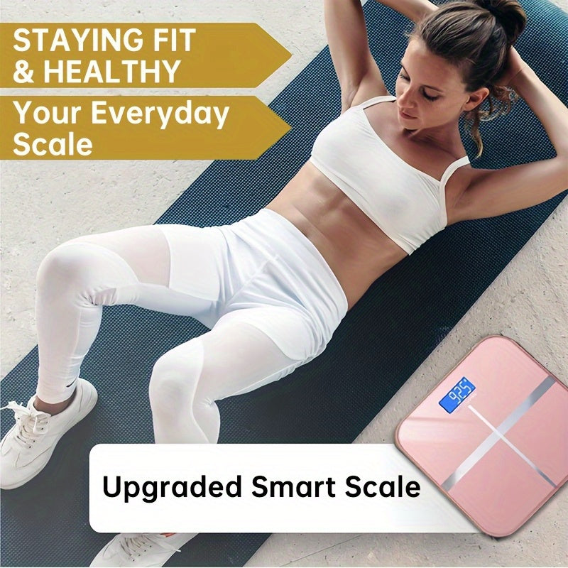 Upgraded Design, Enlarged Surface, 400 LB High-strength & High-precision Electronic Weight Scale, Smart Digital Bathroom Scale, Unlimited User, Automatic Recognition, HD LCD Display & Temperature Display, LB\u002FKG Multi-function Body Weighing Machine