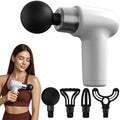 Fascia Gun - Neck Muscle Massager, Smart Frequency Conversion Heads, Compact for Deep Tissue, Portable for Gym Users (White)