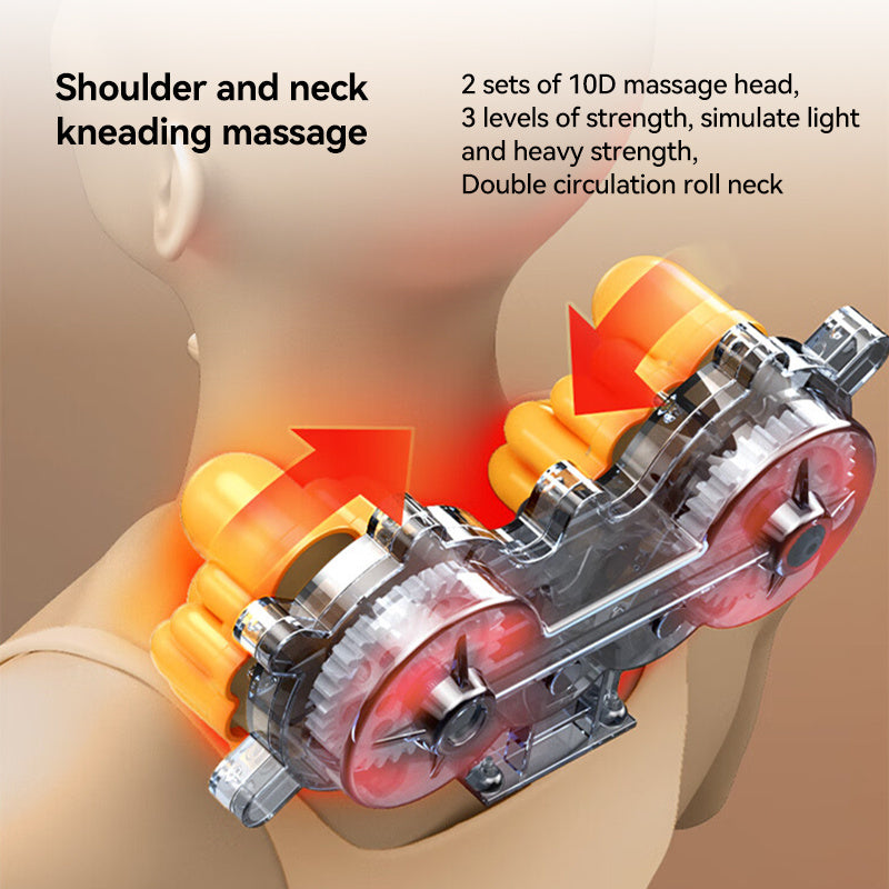 Multi-functional airbag massage cushion, supports airbag traction stretching and massage function, portable full body massager for home\u002Foffice use, suitable for the elderly, sedentary people and athletes